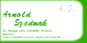 arnold szedmak business card