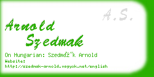 arnold szedmak business card
